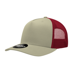 Decky 6030 5-Panel Mid Profile Structured Cotton Blend Trucker Hat