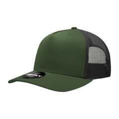 Decky 6030 5-Panel Mid Profile Structured Cotton Blend Trucker Hat