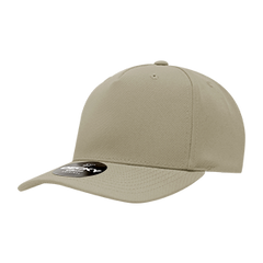 Decky 6038 Classic 5-Panel Mid Profile Structured Polyester Cap, Plastic Snapback
