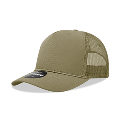 Decky 6040 5-Panel Mid Profile Structured Cotton/Poly Blend Trucker Hat w/Rope