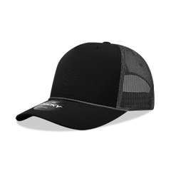 Decky 6040 5-Panel Mid Profile Structured Cotton/Poly Blend Trucker Hat w/Rope