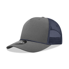 Decky 6040 5-Panel Mid Profile Structured Cotton/Poly Blend Trucker Hat w/Rope
