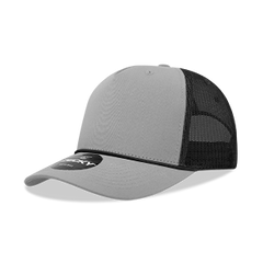 Decky 6040 5-Panel Mid Profile Structured Cotton/Poly Blend Trucker Hat w/Rope