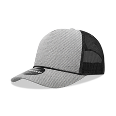 Decky 6040 5-Panel Mid Profile Structured Cotton/Poly Blend Trucker Hat w/Rope
