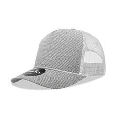 Decky 6040 5-Panel Mid Profile Structured Cotton/Poly Blend Trucker Hat w/Rope