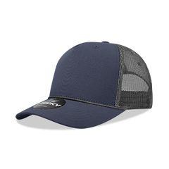 Decky 6040 5-Panel Mid Profile Structured Cotton/Poly Blend Trucker Hat w/Rope