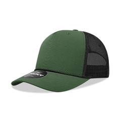 Decky 6040 5-Panel Mid Profile Structured Cotton/Poly Blend Trucker Hat w/Rope