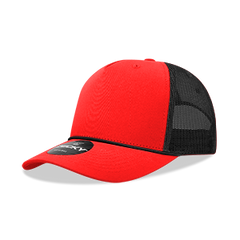 Decky 6040 5-Panel Mid Profile Structured Cotton/Poly Blend Trucker Hat w/Rope