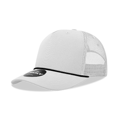 Decky 6040 5-Panel Mid Profile Structured Cotton/Poly Blend Trucker Hat w/Rope