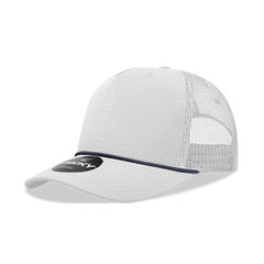 Decky 6040 5-Panel Mid Profile Structured Cotton/Poly Blend Trucker Hat w/Rope