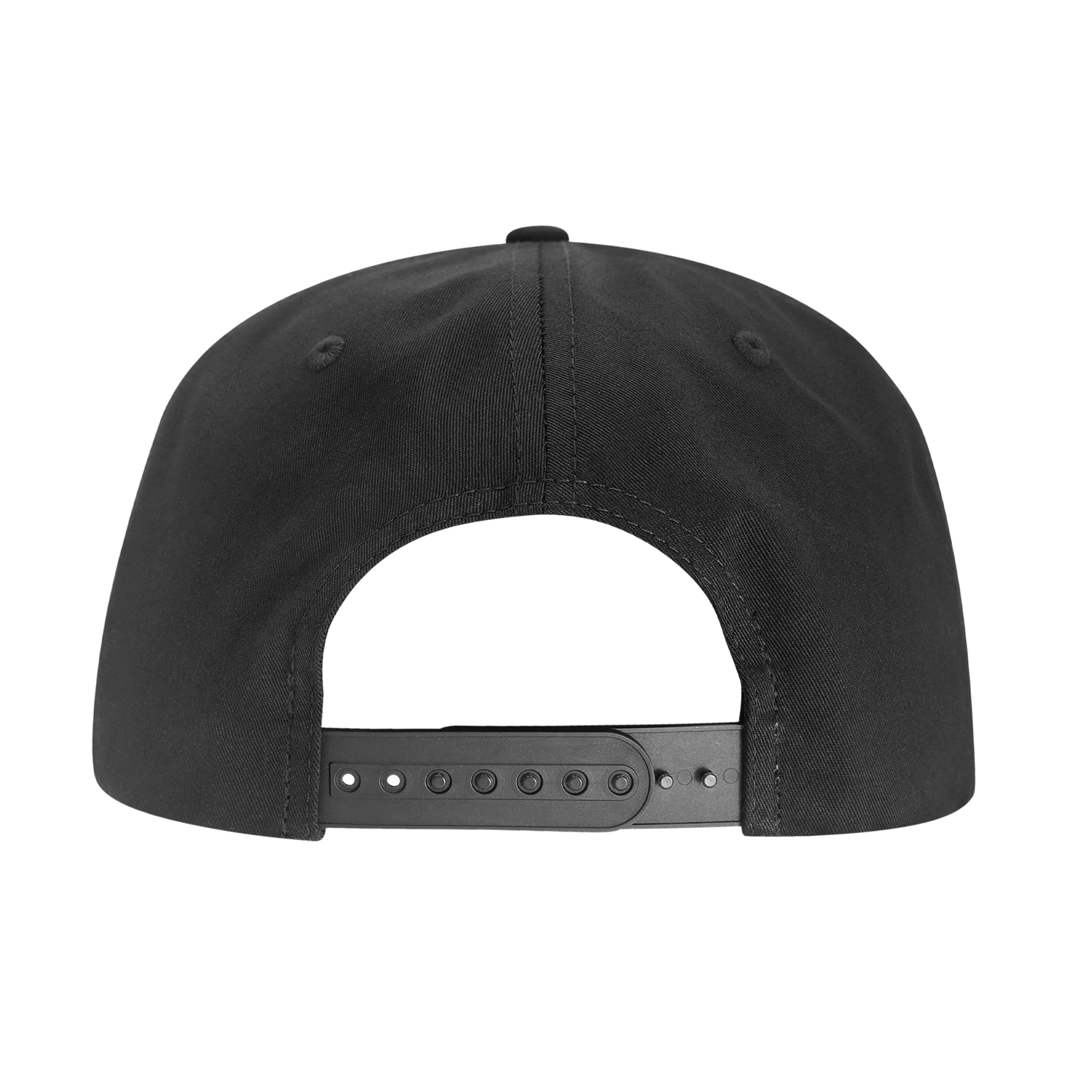 DECKY CLASSIC 6042 5-Panel High Profile Rope Hat, Cotton Blend, Flat Bill | 6042-1BLK