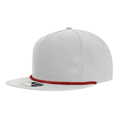 DECKY CLASSIC 6042 5-Panel High Profile Rope Hat, Cotton Blend, Flat Bill | 6042-1BLK