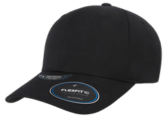Flexfit NU Adjustable Cap, 6-Panel, Mid Profile, Structured, Black
