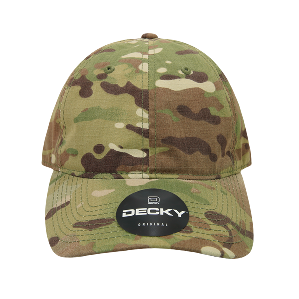 DECKY 6300 Relaxed Multicam Low Profile Ripstop Cap | 6300-MC