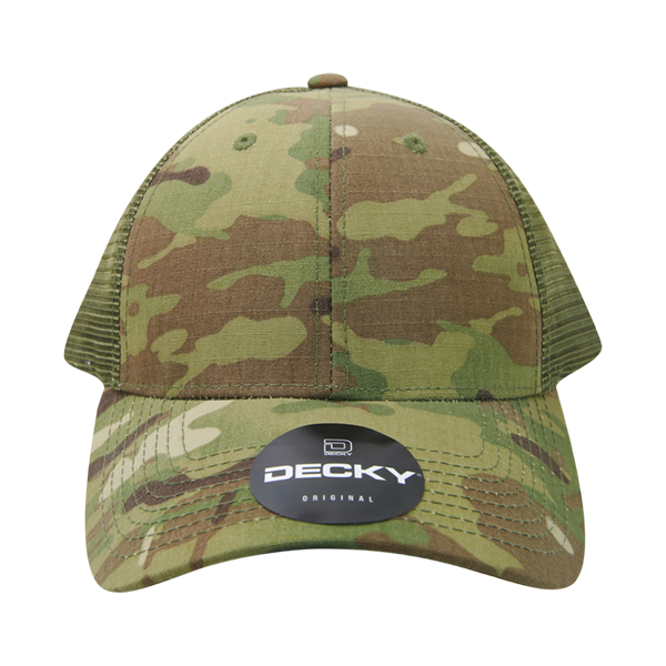 DECKY 6305 Multicam Relaxed Low Profile Trucker Hat, Mtc/Mtc/Olive