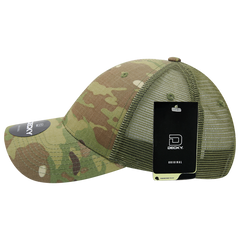 DECKY 6305 Multicam Relaxed Low Profile Trucker Hat, Mtc/Mtc/Olive