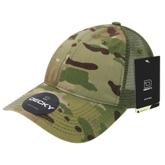 DECKY 6305 Multicam Relaxed Low Profile Trucker Hat, Mtc/Mtc/Olive