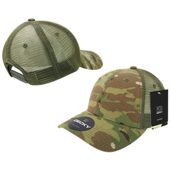 Decky 6306 Multicam Structured Low Crown Trucker Hat, Mtc/Mtc/Olive