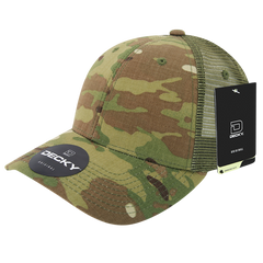 Decky 6306 Multicam Structured Low Crown Trucker Hat, Mtc/Mtc/Olive