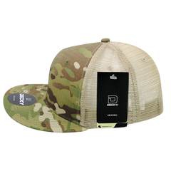 DECKY 6307 Multicam High Crown Trucker Hat, Mtc/Mtc/Khaki
