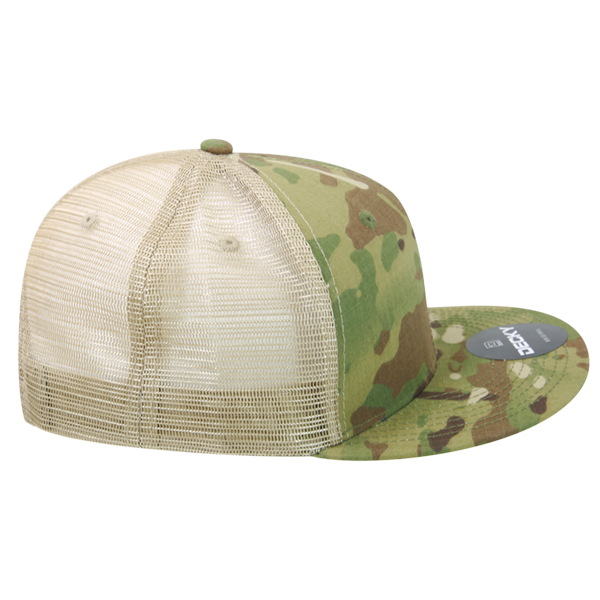 DECKY 6307 Multicam High Crown Trucker Hat, Mtc/Mtc/Khaki