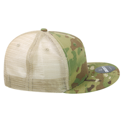 DECKY 6307 Multicam High Crown Trucker Hat, Mtc/Mtc/Khaki