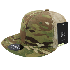 DECKY 6307 Multicam High Crown Trucker Hat, Mtc/Mtc/Khaki