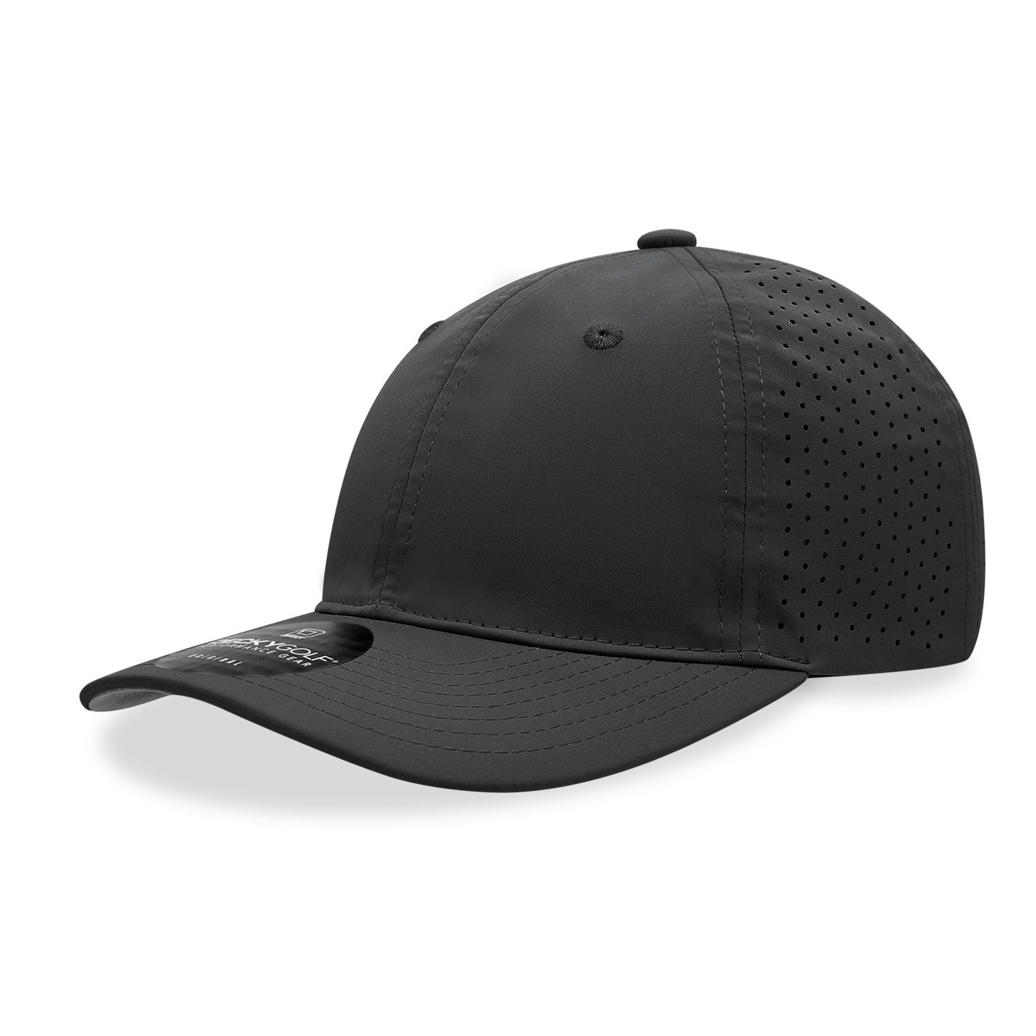 DECKY 6413 6-Panel Relaxed Perforated Cap, Hook and Loop