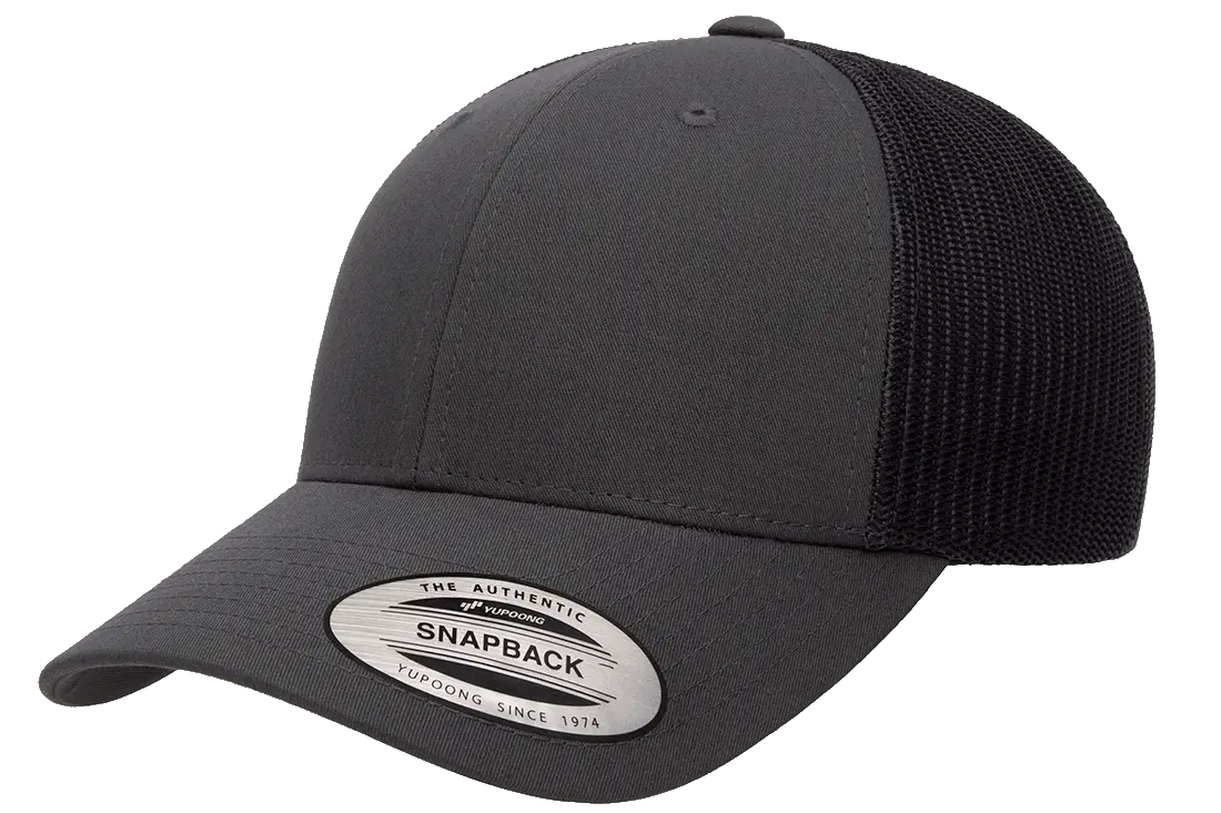 YP Classics Low Profile Trucker Cap Flex Fit House 6601-BK-ONE