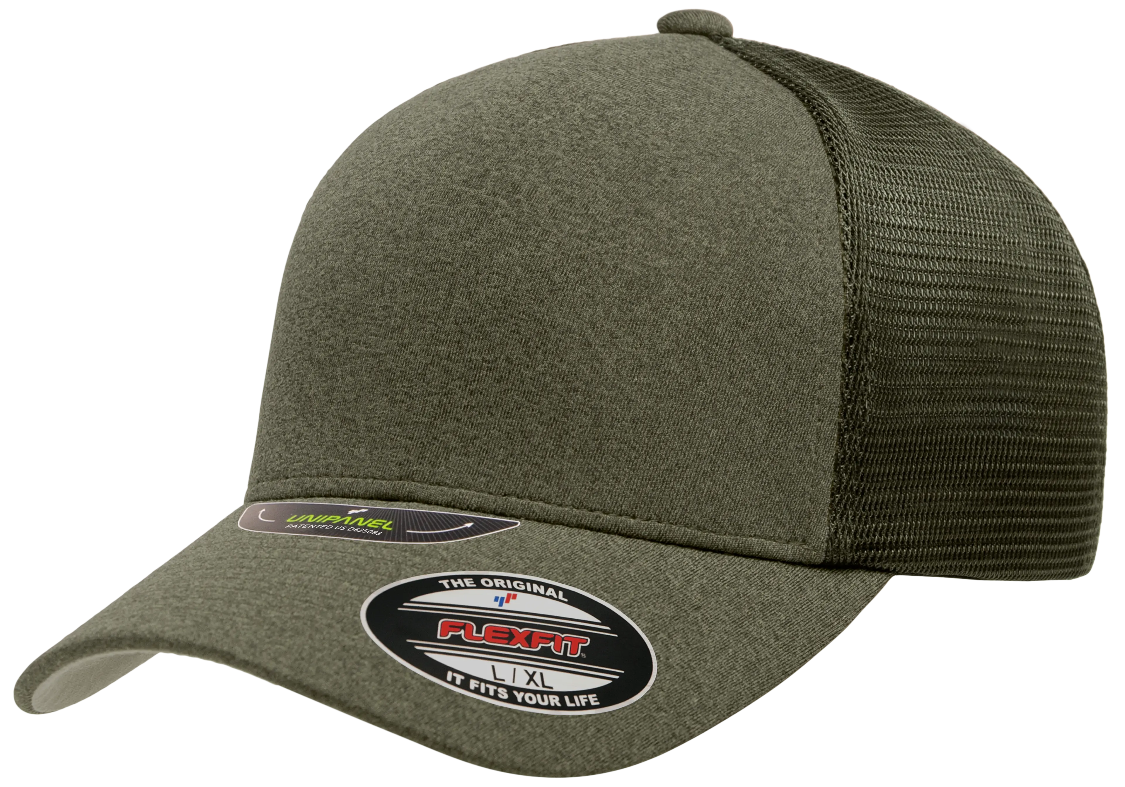 Flexfit Unipanel Trucker Mesh Cap, Fused Front, Stretch Fit