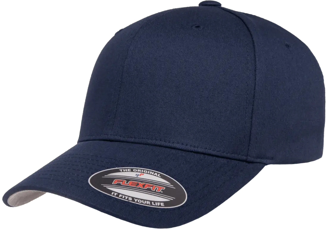 Flexfit Cotton Twill Cap, 6-Panel Structured Fitted Hat