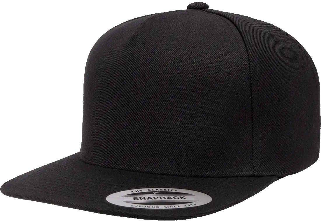 YP Classics Premium 5-Panel Snapback Cap Wool Blend