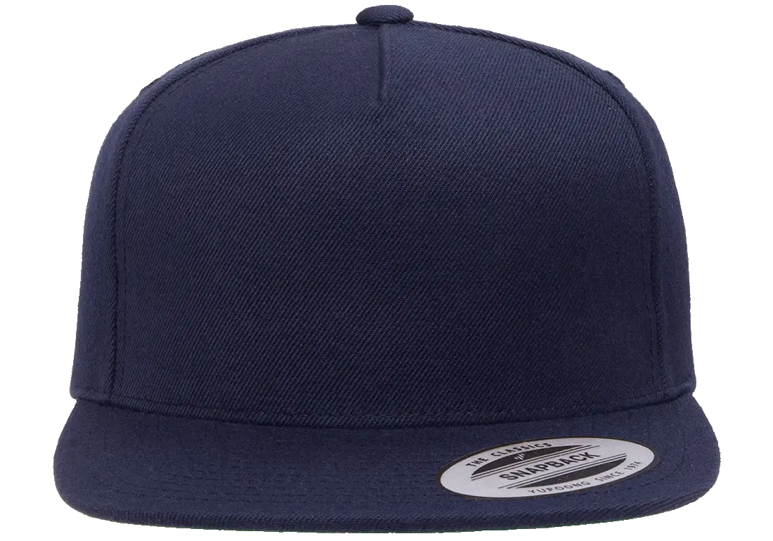 YP Classics Premium 5-Panel Snapback Cap Wool Blend