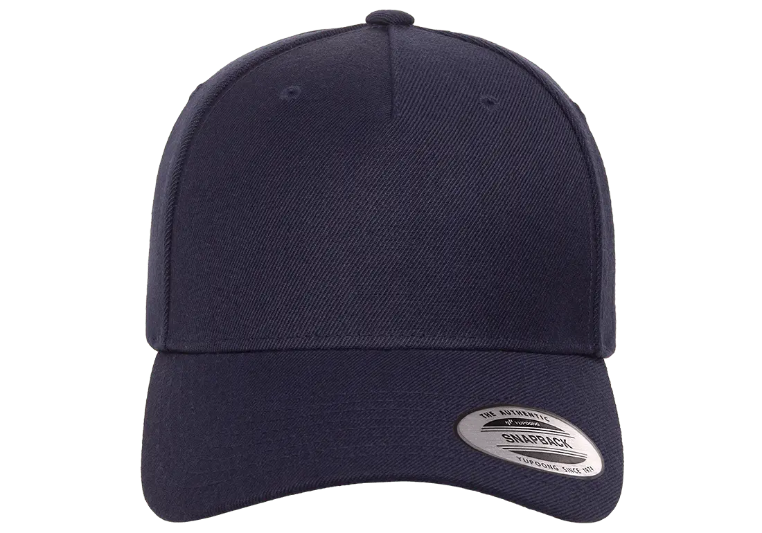 YP Classics 5-Panel Premium Curved Visor Snapback Cap