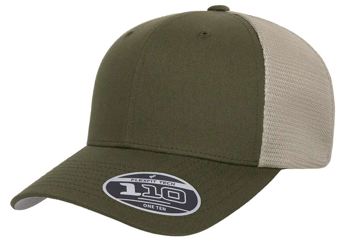 Flexfit 110 Mesh Cap, 2-Tone, Adjustable Snapback, Trucker Hat