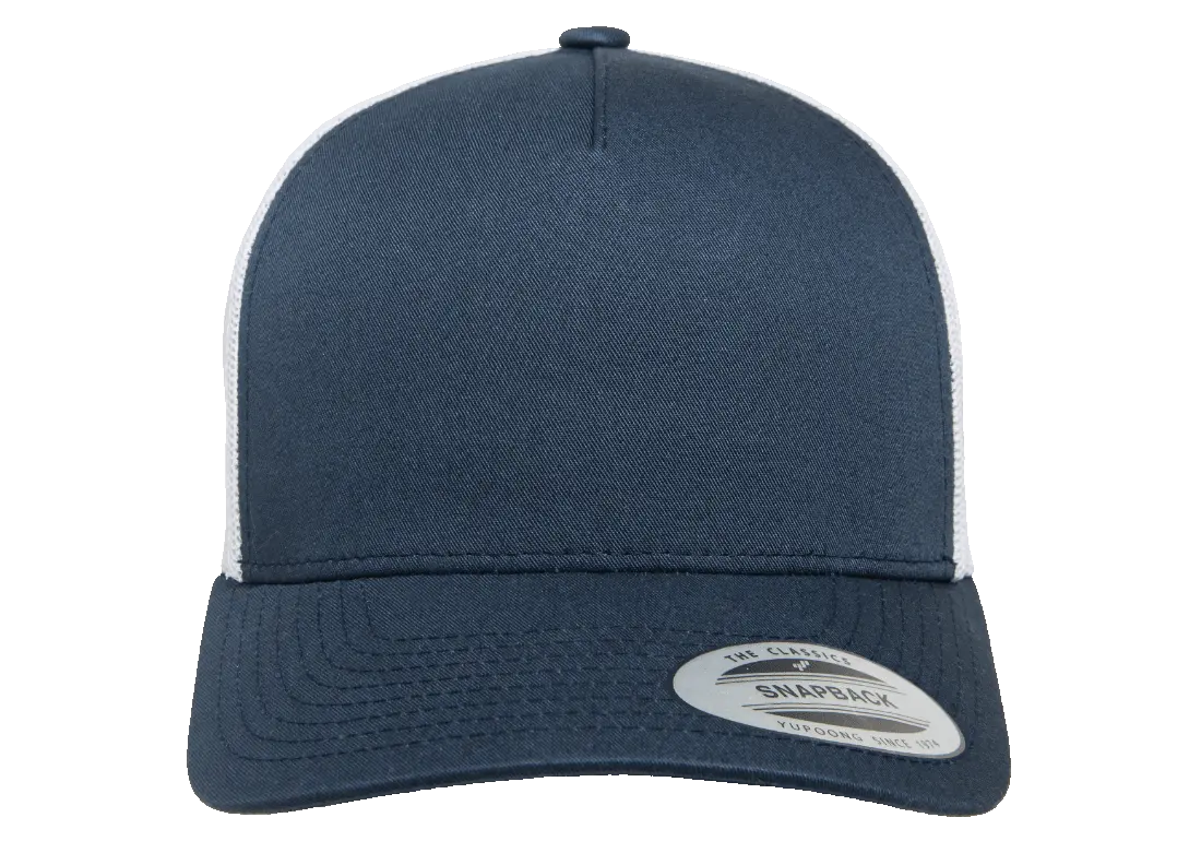 YP Classics 5-Panel Retro Trucker Cap, 2-Tone, Structured Snapback