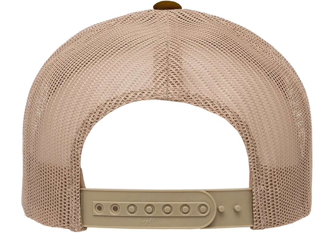 YP Classics 5-Panel Retro Trucker Cap, 2-Tone, Structured Snapback