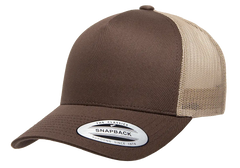 YP Classics 5-Panel Retro Trucker Cap, 2-Tone, Structured Snapback