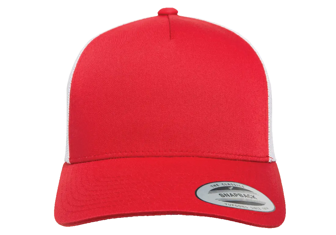 YP Classics 5-Panel Retro Trucker Cap, 2-Tone, Structured Snapback