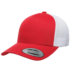 YP Classics 5-Panel Retro Trucker Cap, 2-Tone, Structured Snapback