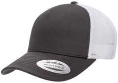 YP Classics 5-Panel Retro Trucker Cap, 2-Tone, Structured Snapback