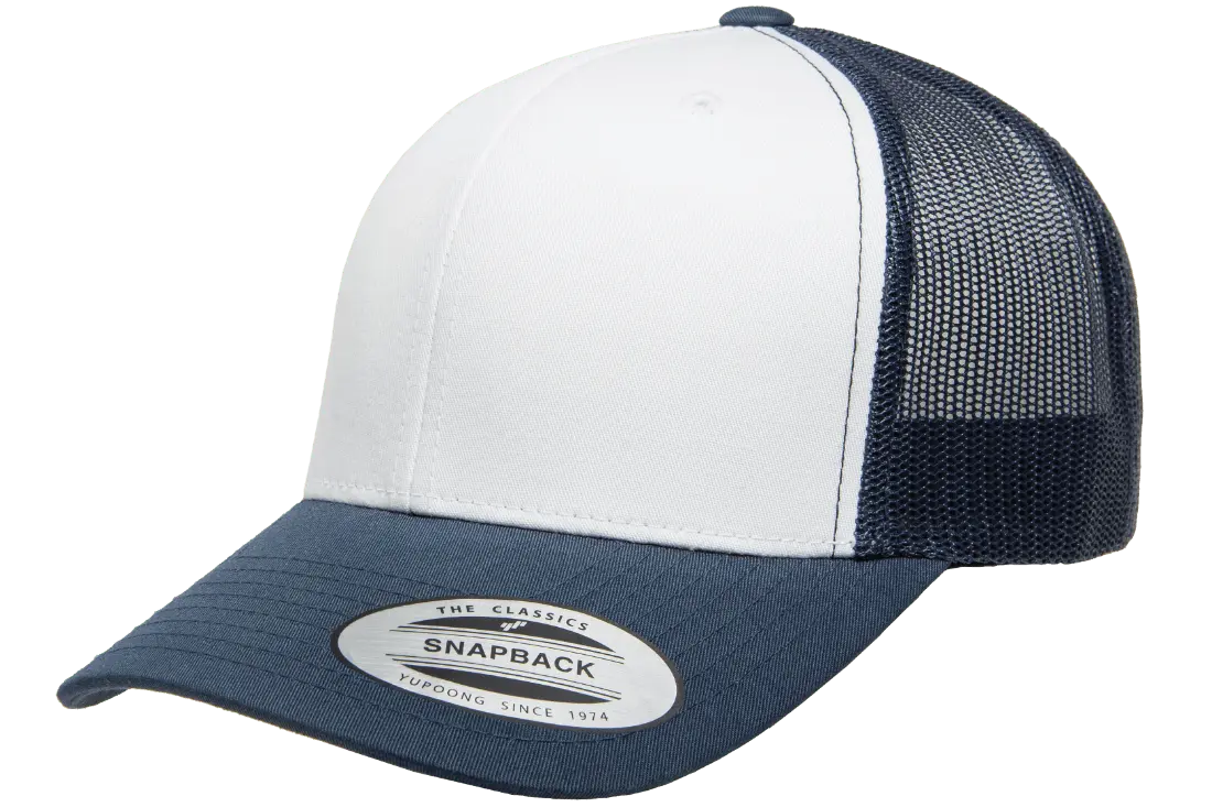 YP Classics Retro Trucker Cap With White Front Panel