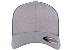 Flexfit Melange Trucker Cap, Dark Heather/Black, One Size | 6311-DHBK-ONE