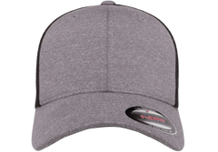 Flexfit Melange Trucker Cap, Dark Heather/Black, One Size | 6311-DHBK-ONE