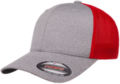 Flexfit Melange Trucker Cap, Dark Heather/Black, One Size | 6311-DHBK-ONE