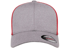 Flexfit Melange Trucker Cap, Dark Heather/Black, One Size | 6311-DHBK-ONE