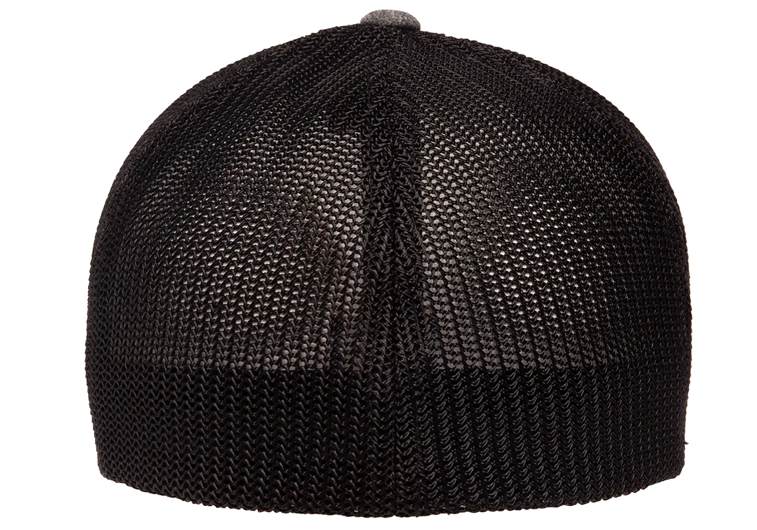 Flexfit Melange Trucker Cap, Dark Heather/Black, One Size | 6311-DHBK-ONE