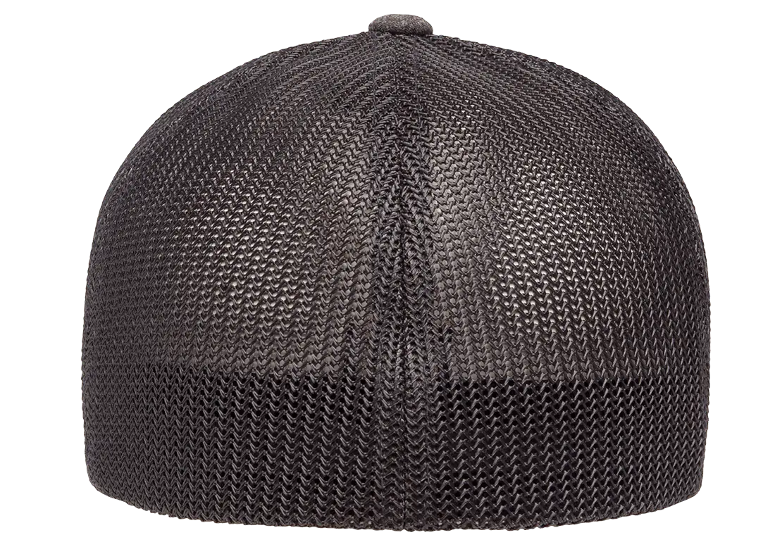 Flexfit Melange Trucker Cap, Dark Heather/Black, One Size | 6311-DHBK-ONE