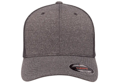 Flexfit Melange Trucker Cap, Dark Heather/Black, One Size | 6311-DHBK-ONE