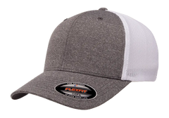 Flexfit Melange Trucker Cap, Dark Heather/Black, One Size | 6311-DHBK-ONE